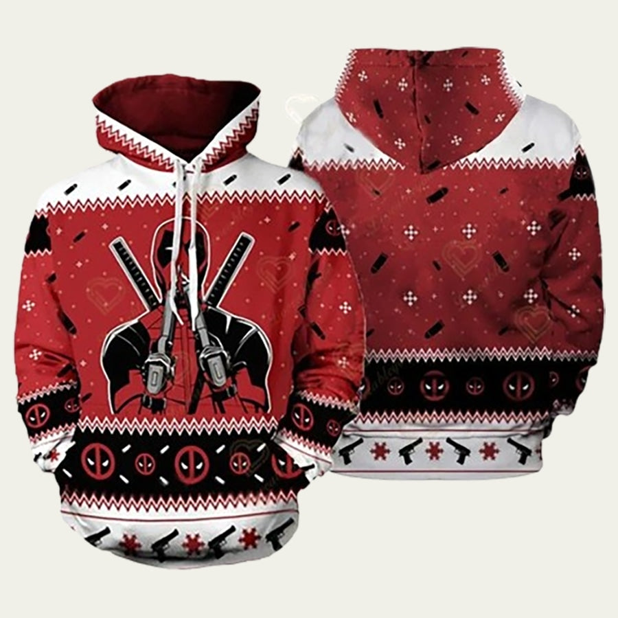 Ugly Christmas Deadpool Hoodie