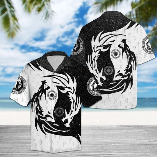 Viking Dragon Emblem Hawaiian Shirt