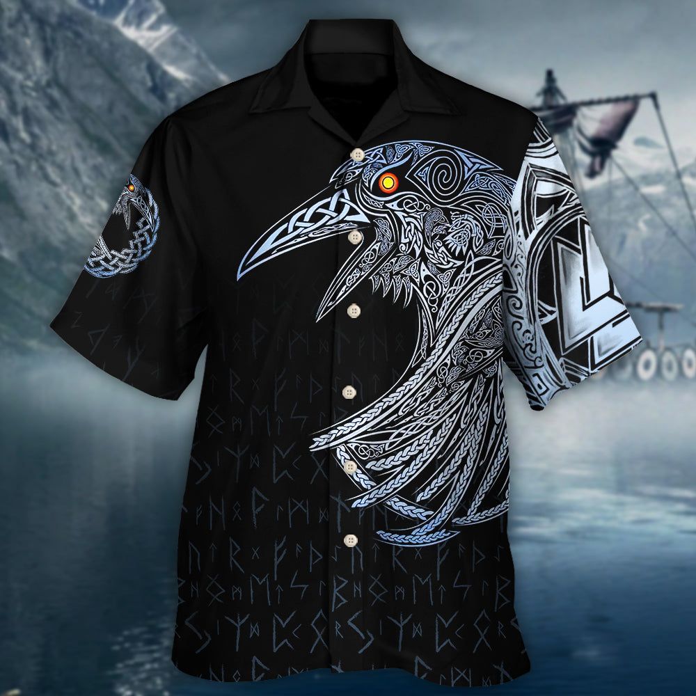 Viking Huginn and Muninn Birds Norse Hawaiian Shirt