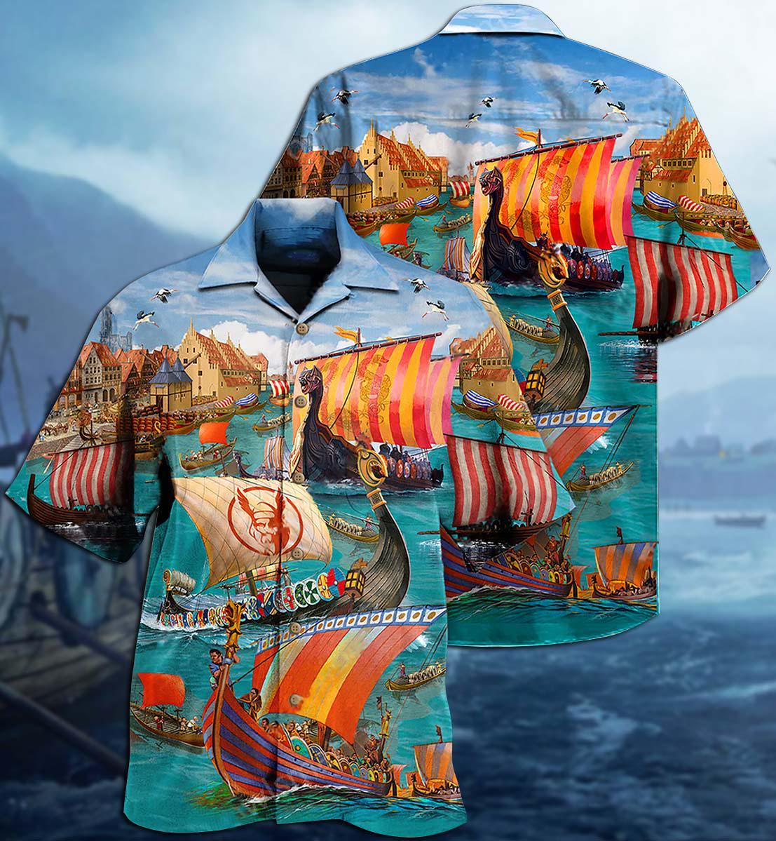 Viking Sail Let War Hawaiian Shirt