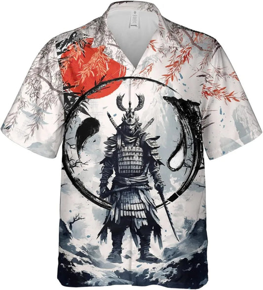 Vintage Japan Samurai Hawaiian Shirt