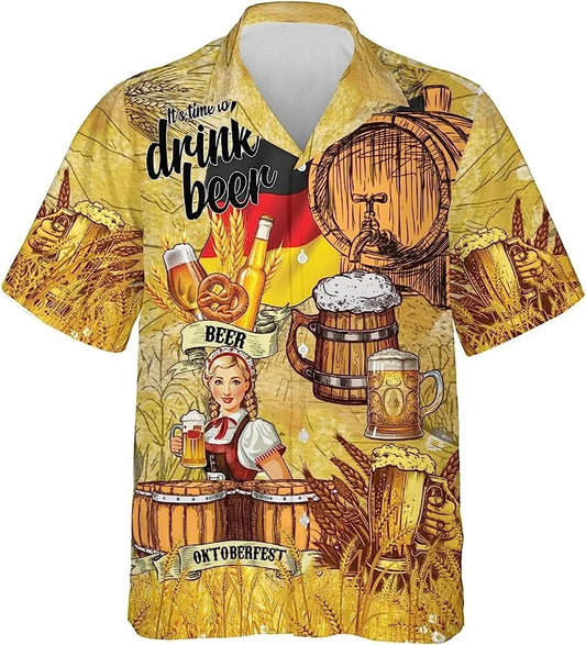 Vintage Oktoberfest Beer Festival Hawaiian Shirt