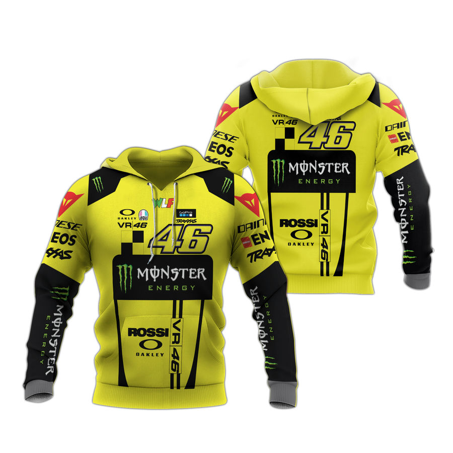 Vr46 Monster Energy  Moto GP Racing Hoodie