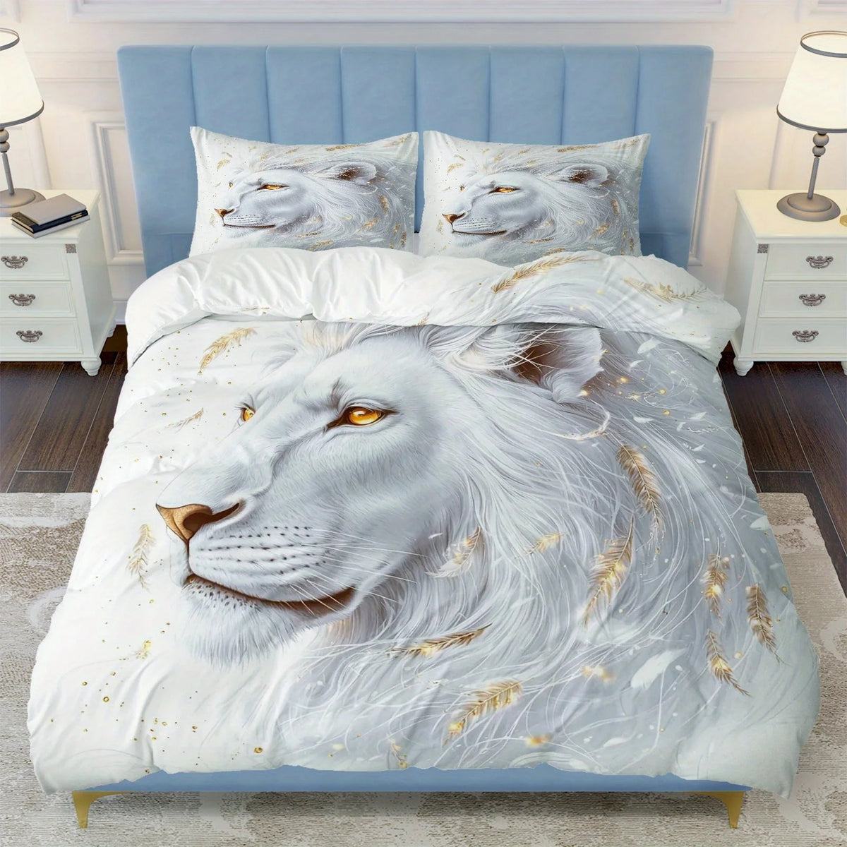 White Lion Bedding Set
