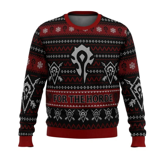 World Of Warcraft For The Horde Ugly Christmas Sweater