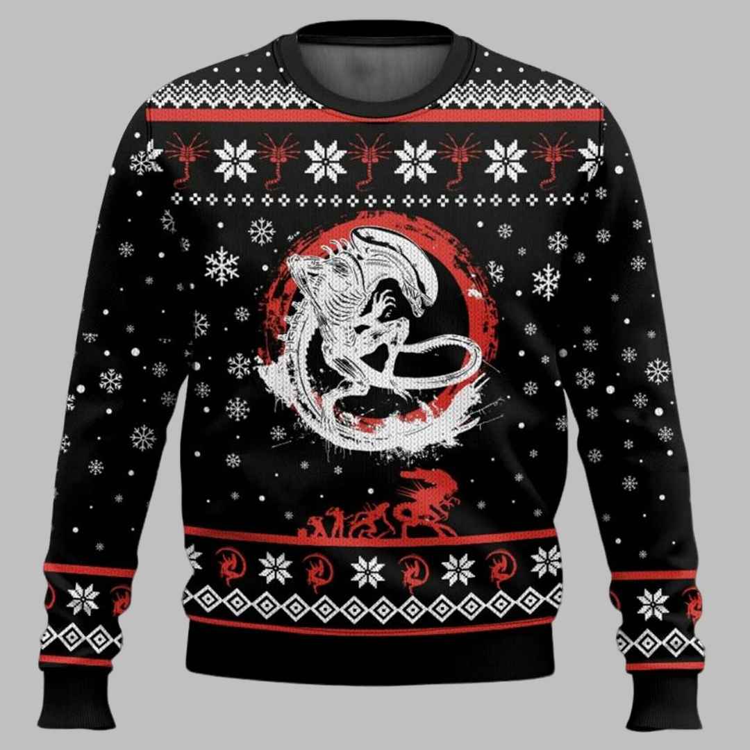 Xenomorph Alien Ugly Christmas Sweater