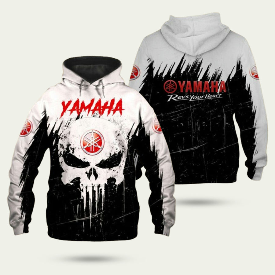 Yamaha Motorcycles Punisher Skull Hoodie
