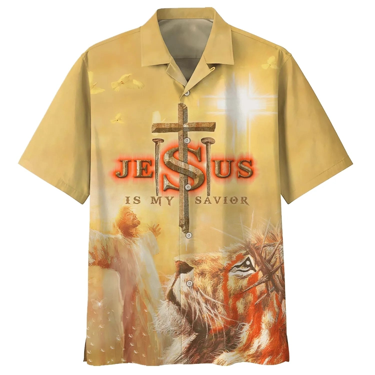 Yellow Jesus Is My Savior Hawaiian Shirt