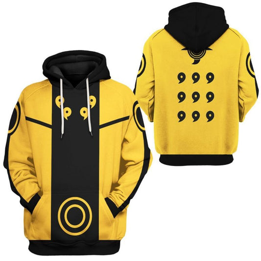 Yellow Naruto Obito Sage Of Six Paths Hoodie