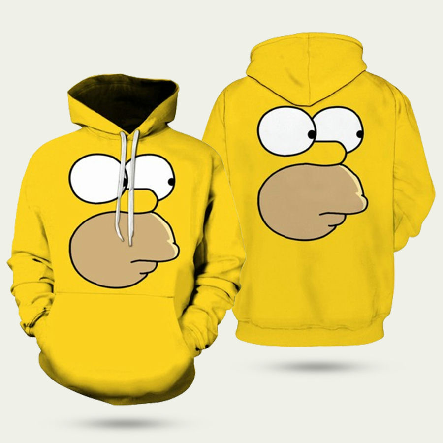 Yellow The Simpsons Face Hoodie