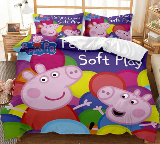 Cartoon Peppa Pig Bedding Set