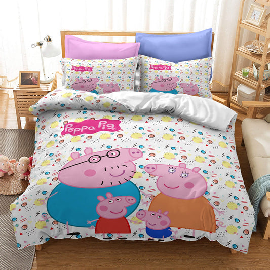 White Peppa Pig Bedding Set