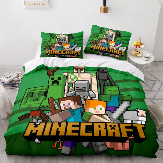 Game Minecraft Bedding Set with Pillowcases