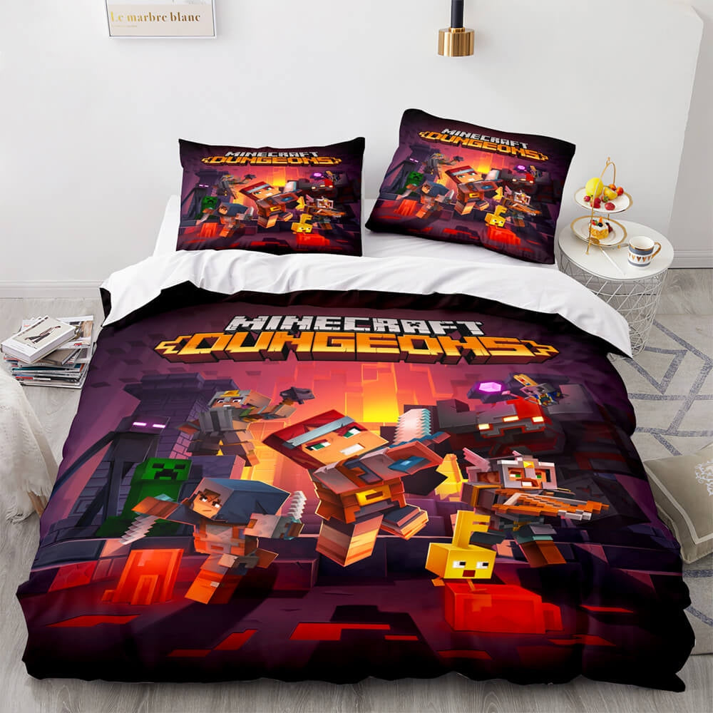 Game Minecraft Dungeons Bedding Set