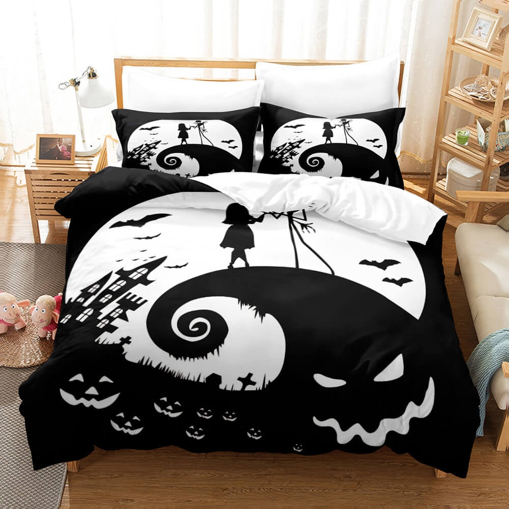 Black Nightmare Before Christmas Bedding Set