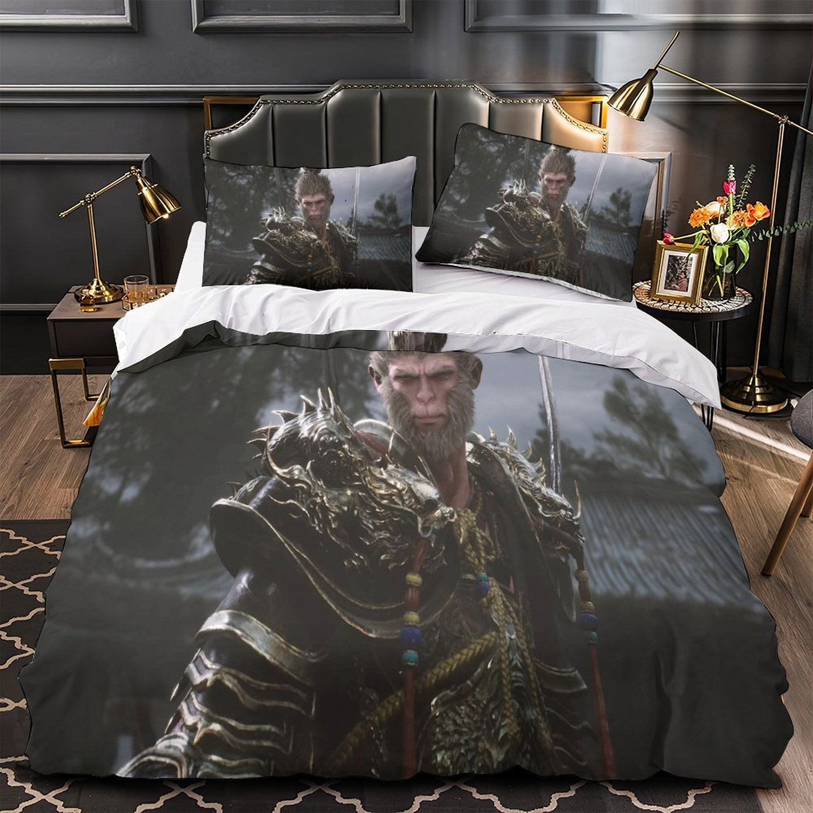 Black Myth Wukong Bedding Set with Pillowcases