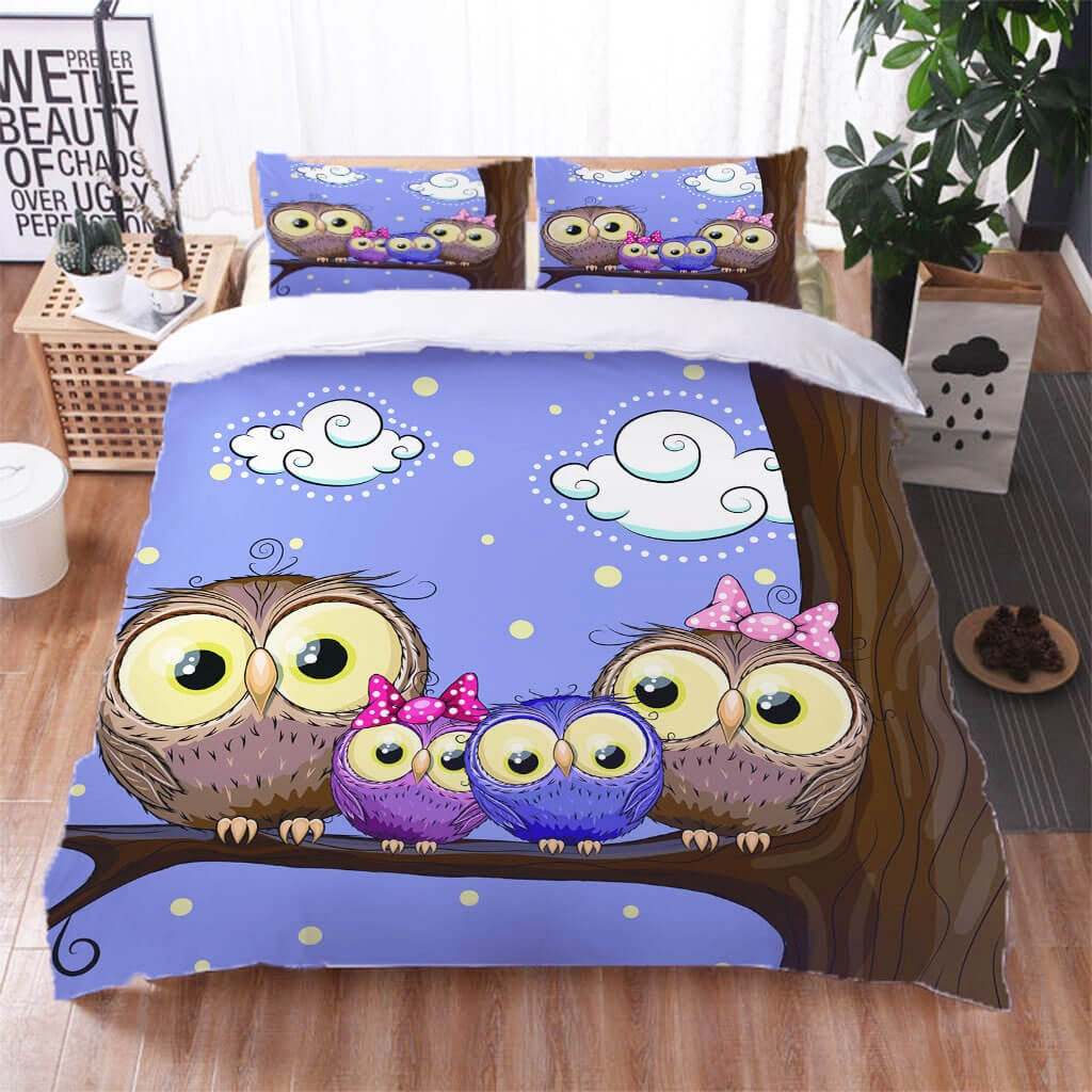 Owl Family Bedding Set