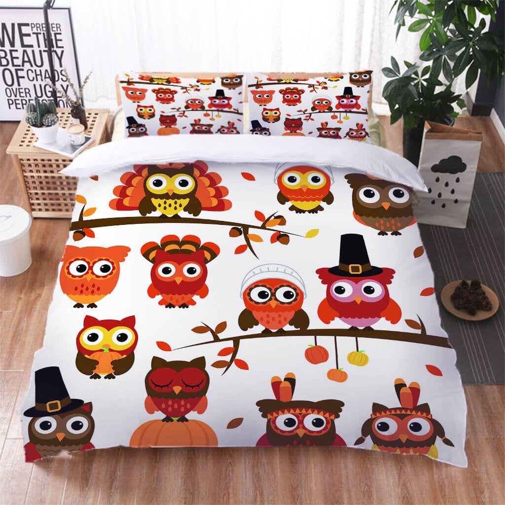 Owl Pattern Bedding Set