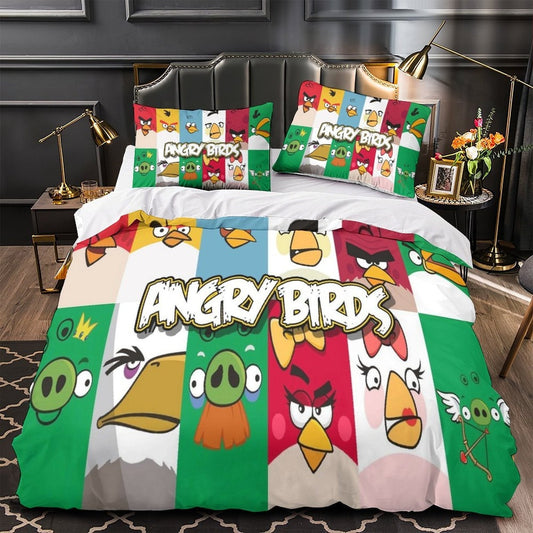 Angry Birds Bedding Set with Pillowcases