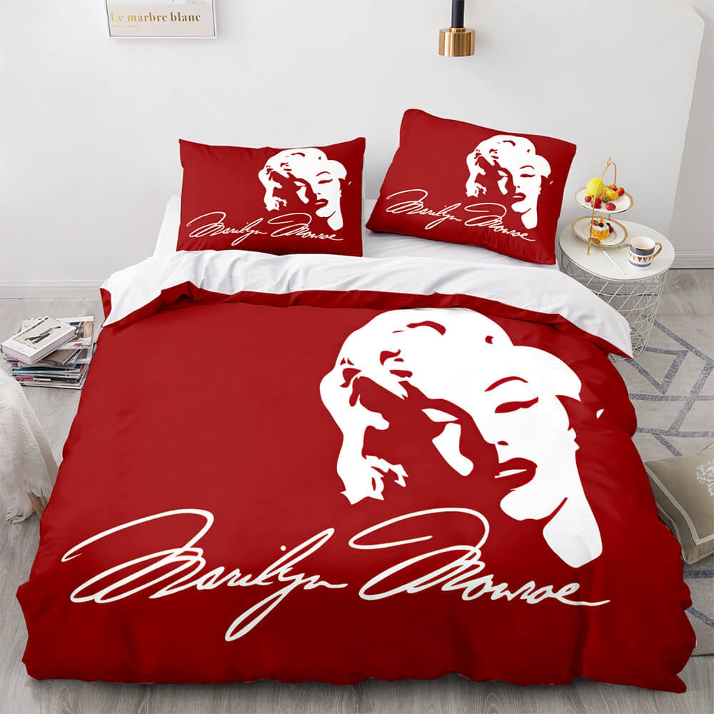 Red Marilyn Monroe Bedding Set