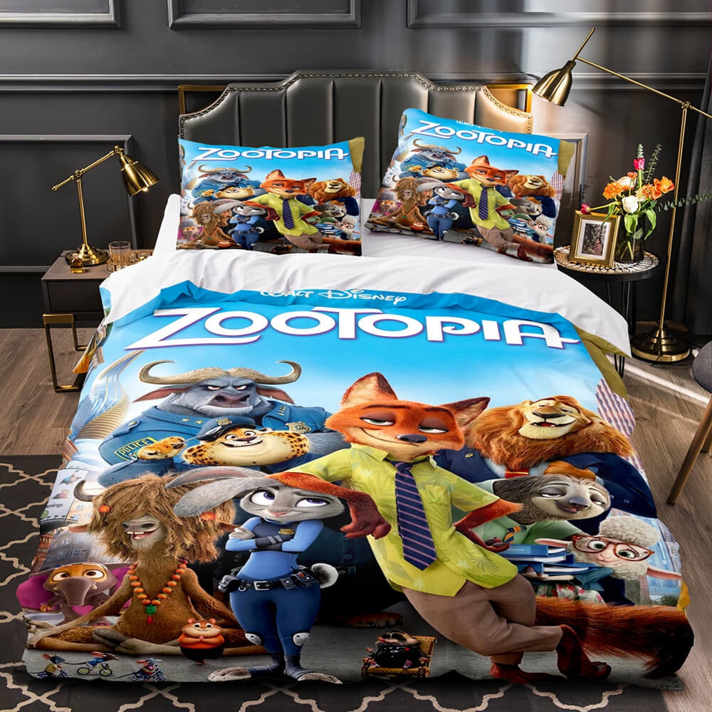 Zootopia Bedding Set Single Double King Size