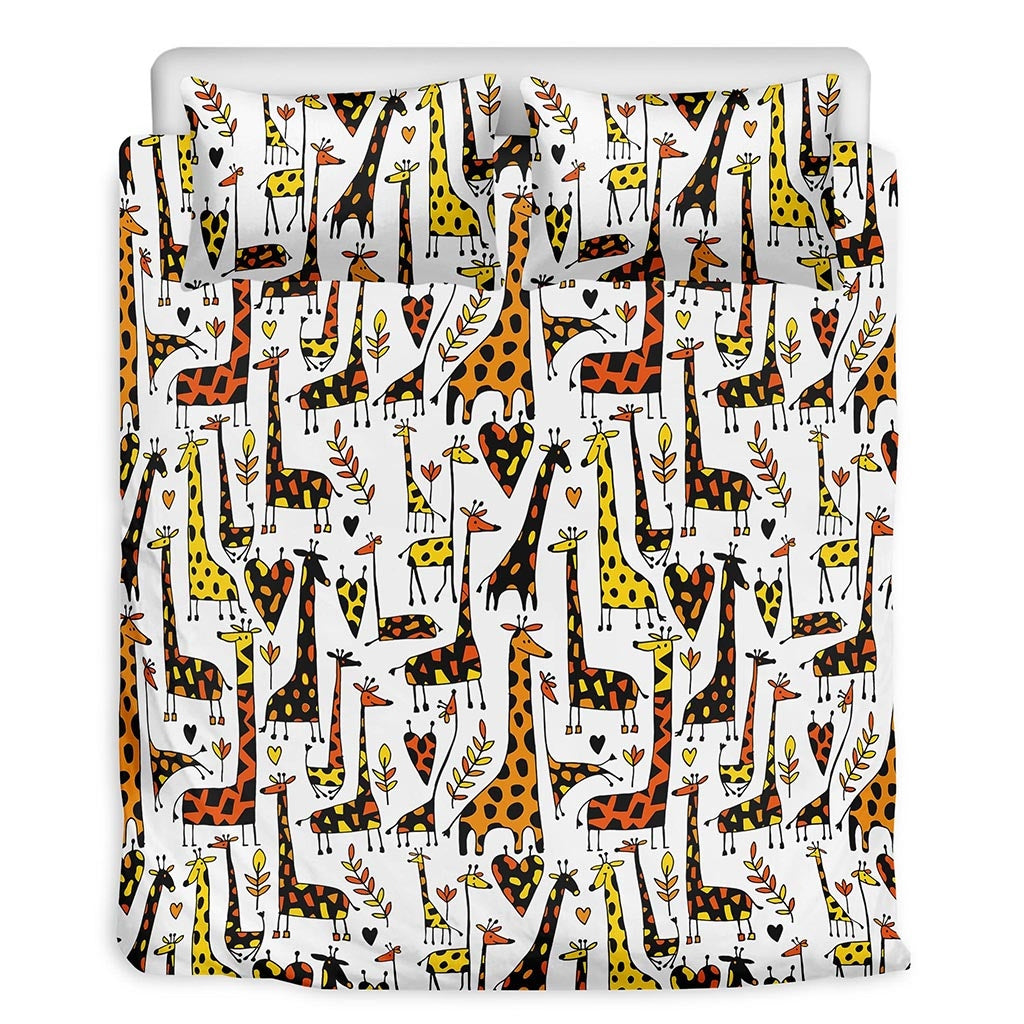 Cartoon Giraffle Bedding Set