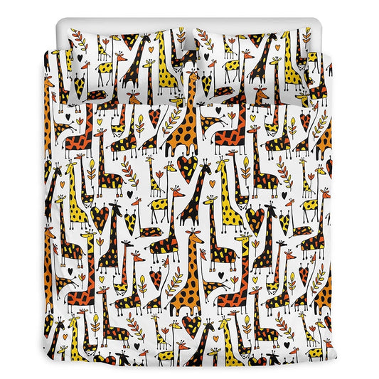 Cartoon Giraffle Bedding Set