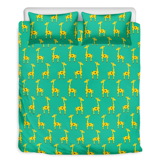 Cute Yellow Giraffle Bedding Set
