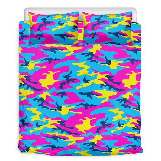 Neon Camouflage Bedding Set