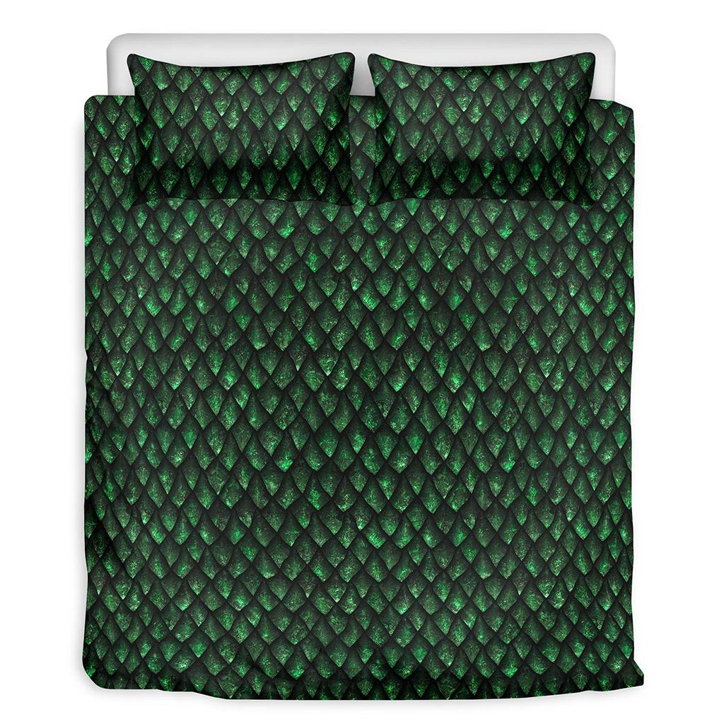 Green Dragon Scales Dragon Bedding Set