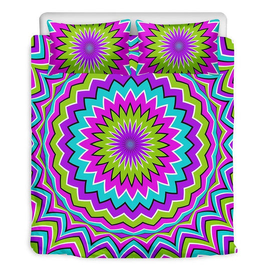 Dizzy Circle Optical Illusion Bedding Set
