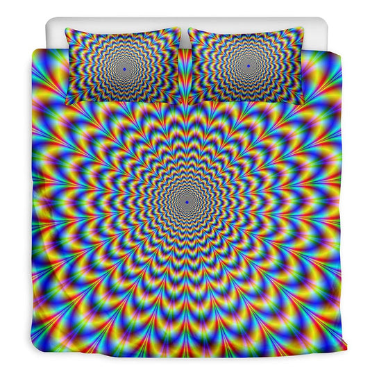 Psychedelic Wave Optical Illusion Bedding Set