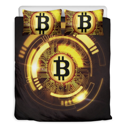 Bitcoin Crypto Symbol Bedding Set
