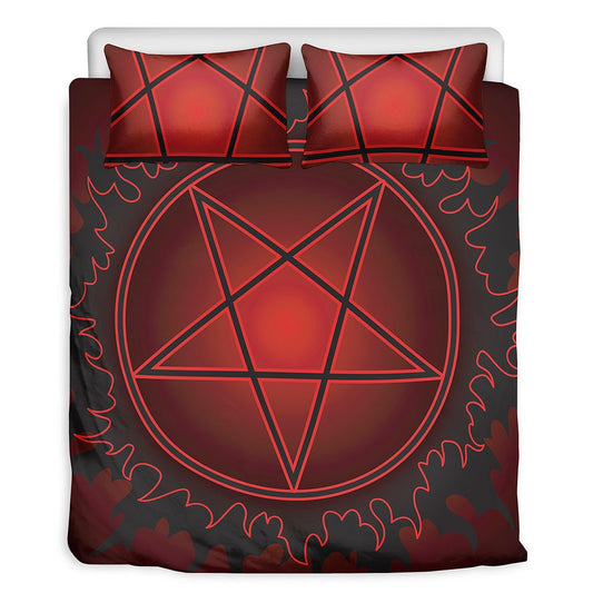 Red Satanic Bedding Set Duvet Covers