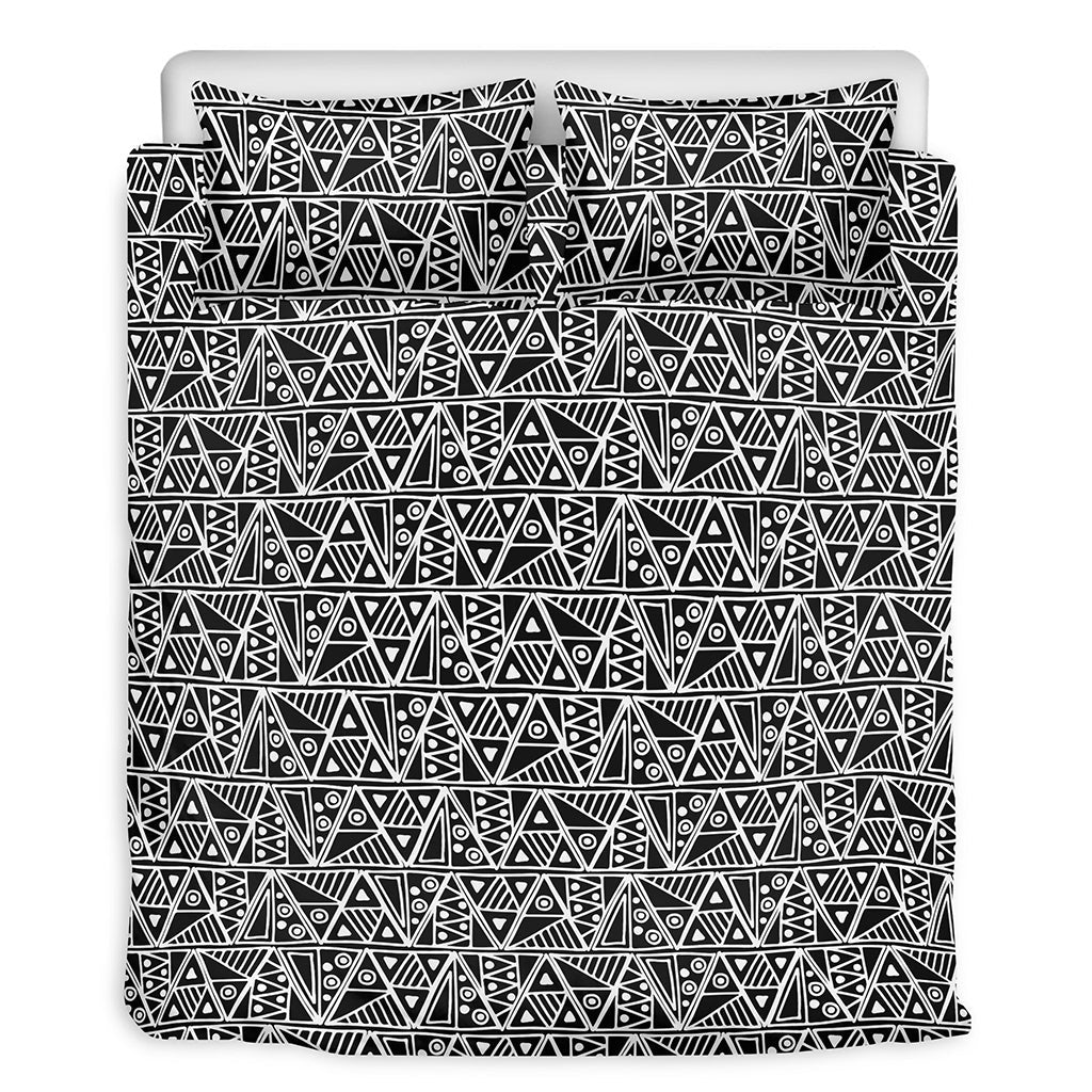 Black White African Ethnic Bedding Set