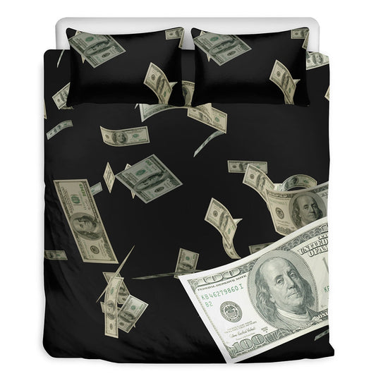 Flying US Dollar Money Bedding Set