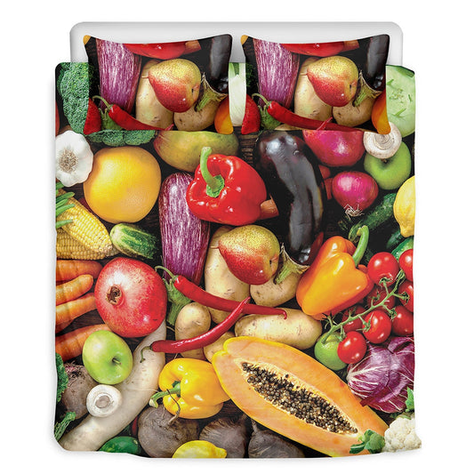 Fresh Fruits And Vegetables Bedding Set