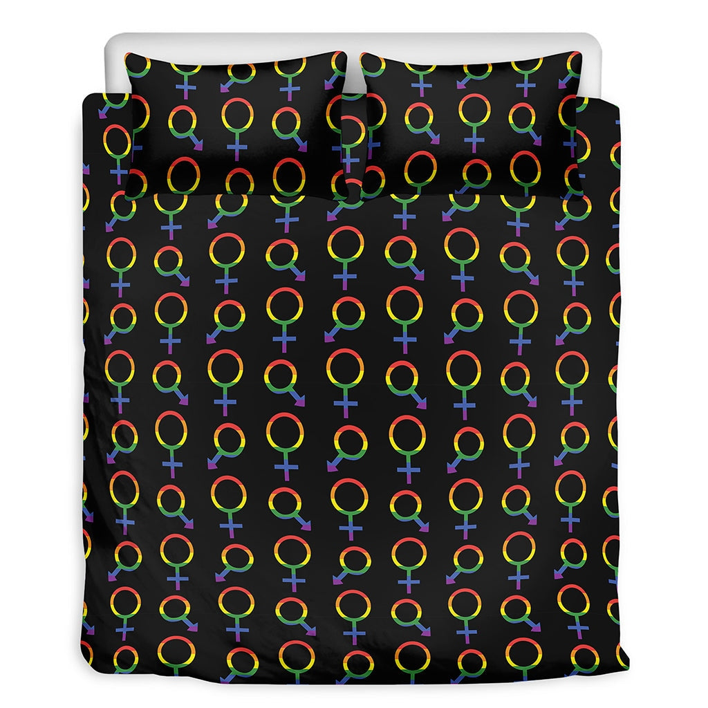 Gay Pride Gender Symbol Bedding Set