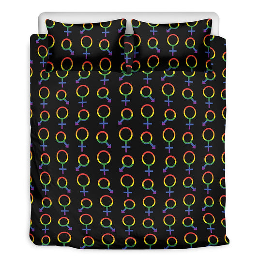 Gay Pride Gender Symbol Bedding Set
