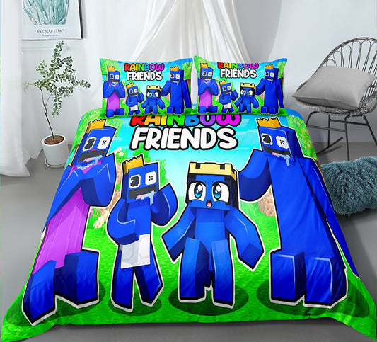 Rainbow Friends Bedding Set Single Double King Size
