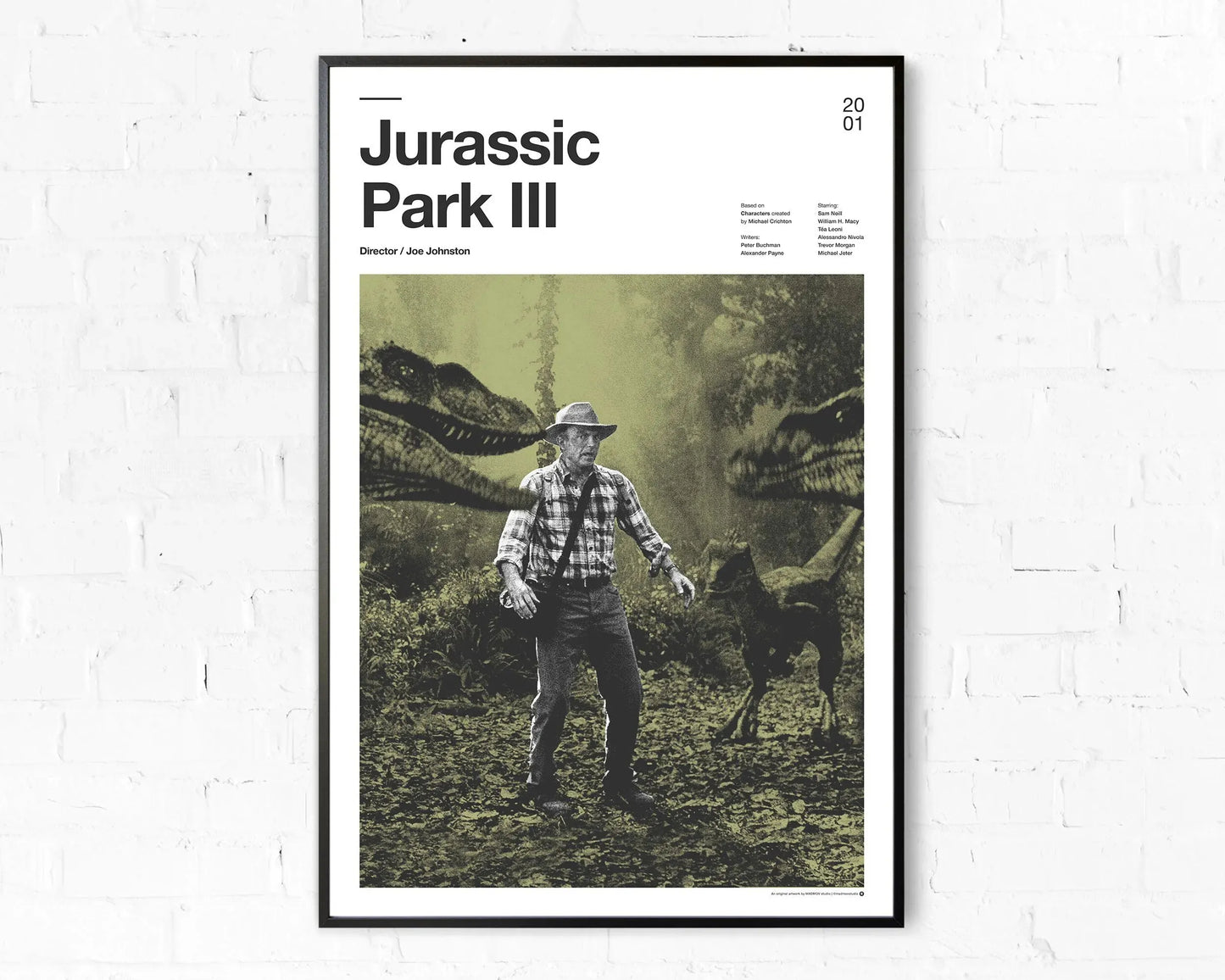 2001 Jurassic Park III Poster Canvas