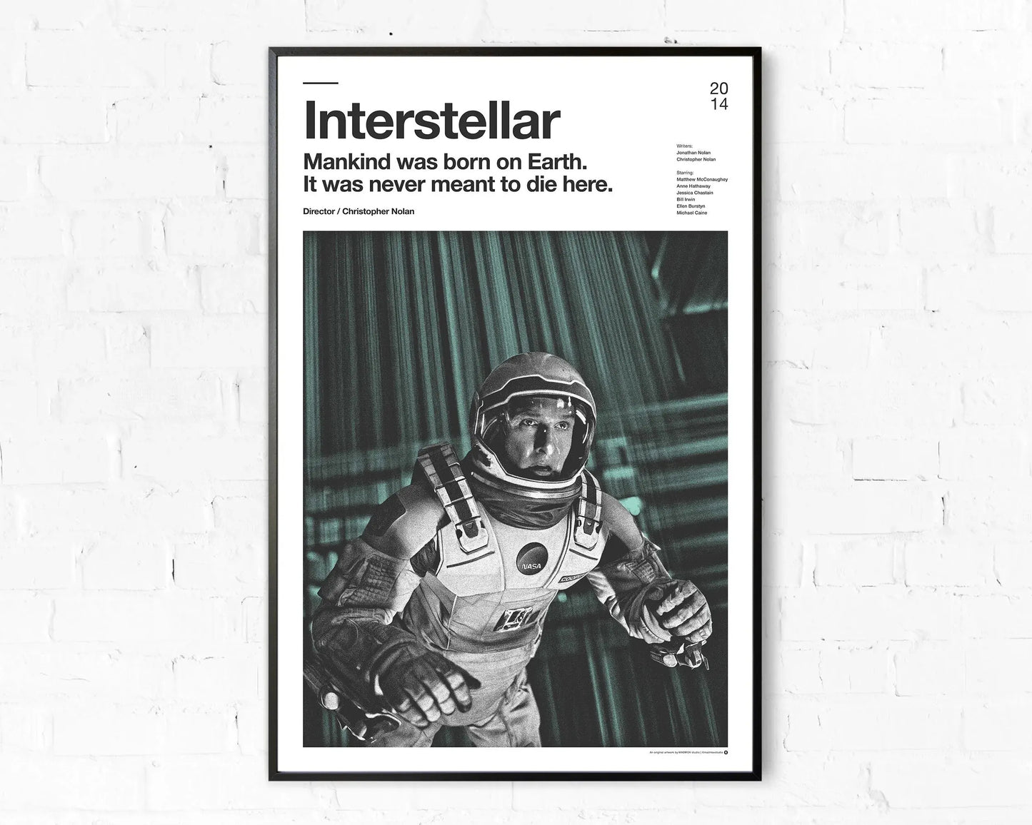 2014 Interstellar Movie Poster Canvas