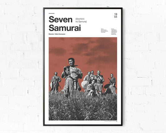 1954 Seven Samurai Poster Canvas