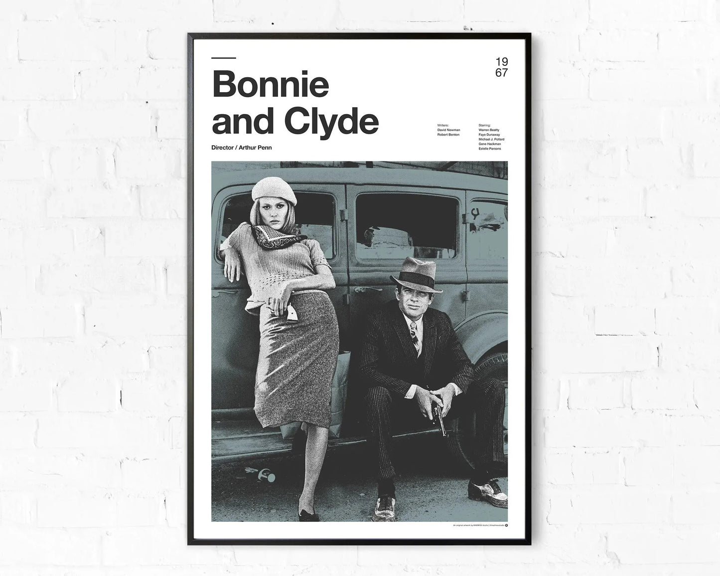 1967 Bonnie And Clyde Poster Canvas