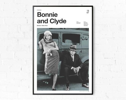 1967 Bonnie And Clyde Poster Canvas