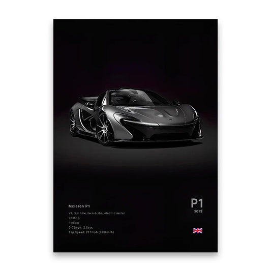 McLaren P1 Poster Canvas Wall Art