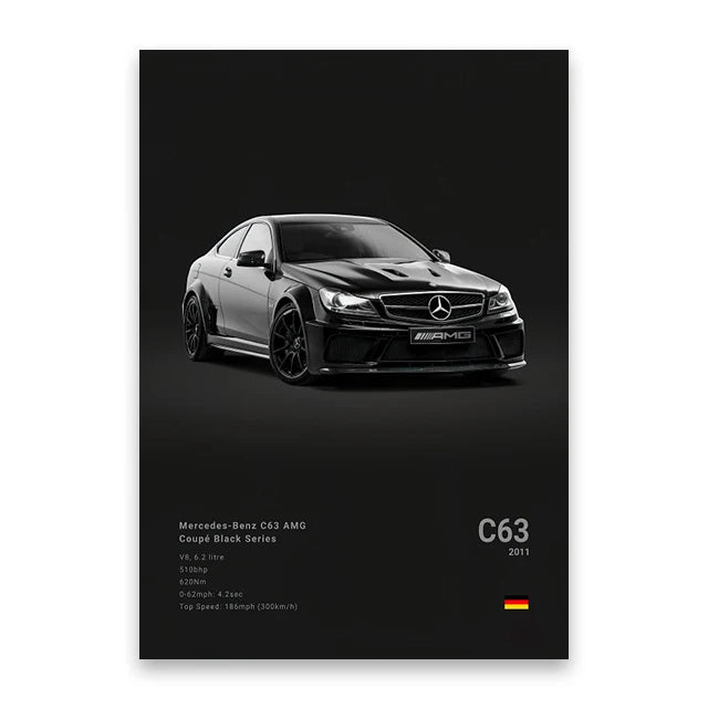 Mercedes-AMG C63 Coupe Poster Canvas