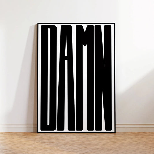 DAMN Minimalist Poster Canvas Wall Art for Living Room