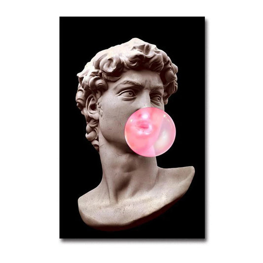 Modern David Sculpture Poster Canvas for Living Room