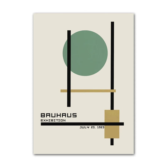 Bauhaus Poster Canvas Wall Art, Exhibition 1923